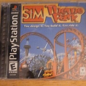 Sony Sim Theme Park for PlayStation - Black and Orange Case